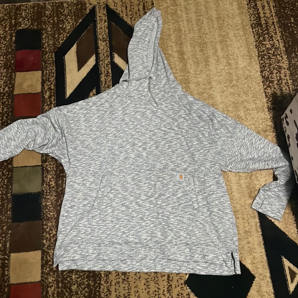 Grey and white Carhartt Hoodie